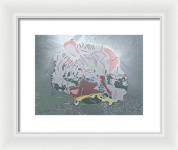 Alyeska Ski Trail Map - Framed Print - Powderaddicts