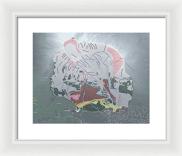 Alyeska Ski Trail Map - Framed Print - Powderaddicts
