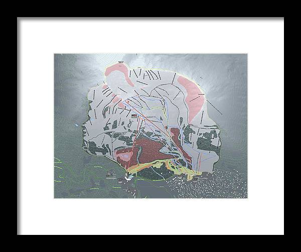 Alyeska Ski Trail Map - Framed Print - Powderaddicts