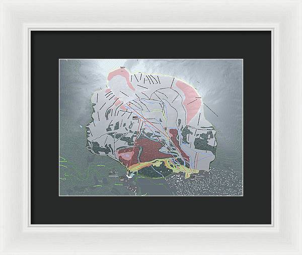 Alyeska Ski Trail Map - Framed Print - Powderaddicts