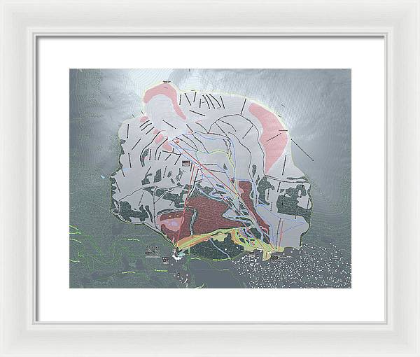Alyeska Ski Trail Map - Framed Print - Powderaddicts
