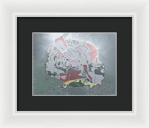 Alyeska Ski Trail Map - Framed Print - Powderaddicts