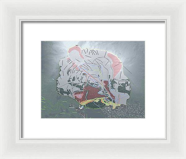 Alyeska Ski Trail Map - Framed Print - Powderaddicts