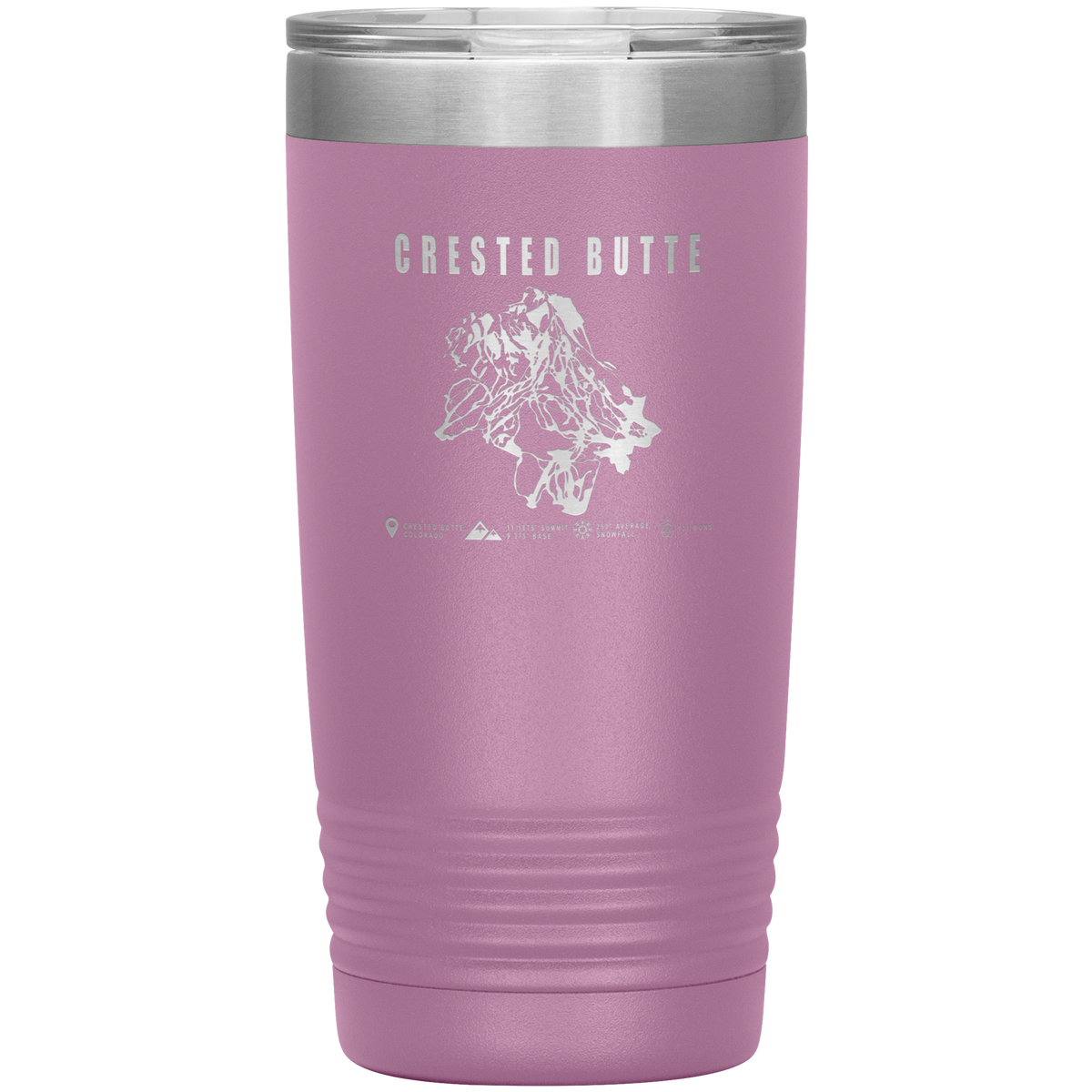 Crested Butte Colorado Ski Trail Map 20oz Tumbler - Powderaddicts