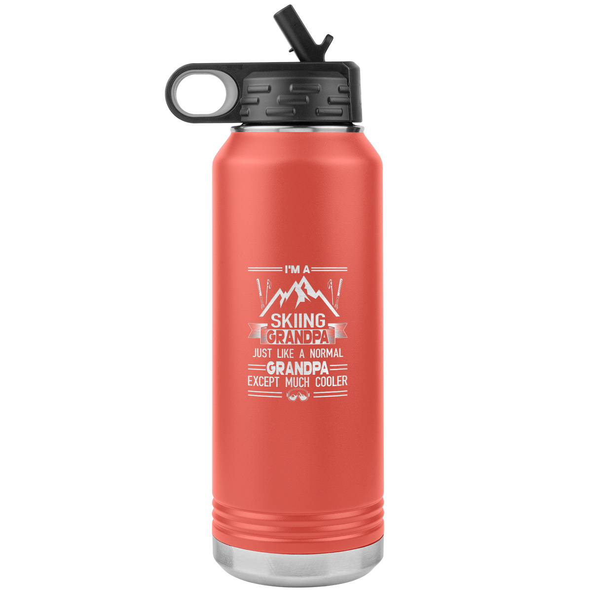 I'm A Skiing Grandpa 32oz Water Bottle Tumbler - Powderaddicts