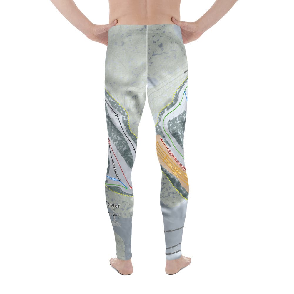 Andes Tower, Minnesota Ski Trail Map Men's Base Layer Bottom - Powderaddicts