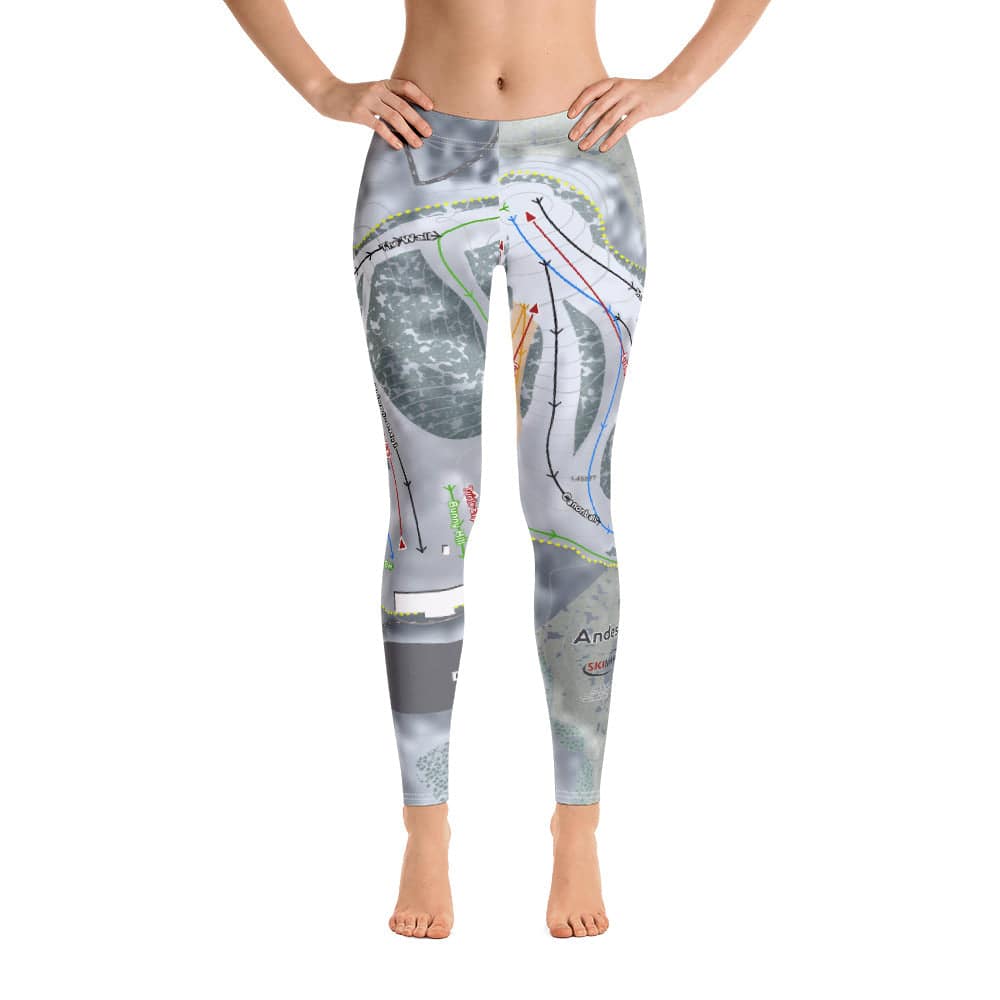 Andes Tower, Minnesota Ski Trail Map Women's Base Layer Bottom - Powderaddicts