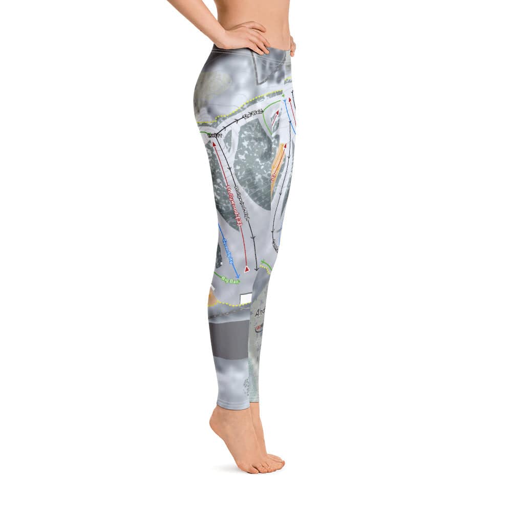 Andes Tower, Minnesota Ski Trail Map Women's Base Layer Bottom - Powderaddicts