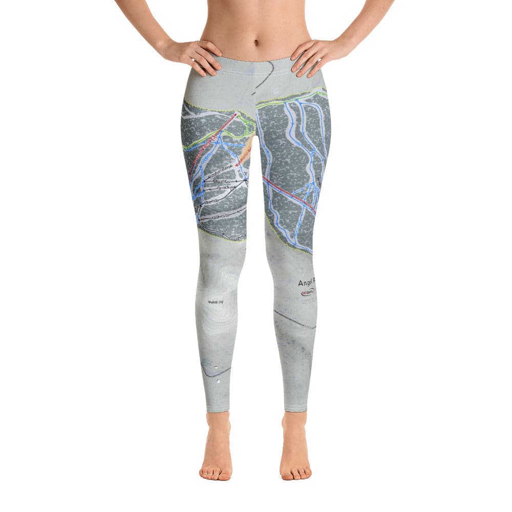 Angel Fire, New Mexico Ski Trail Map Women's Base Layer Bottom - Powderaddicts