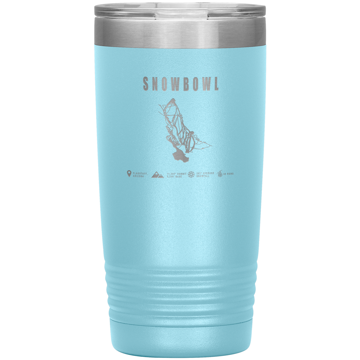 Snowbowl, Arizona Ski Trail Map 20oz Tumbler - Powderaddicts