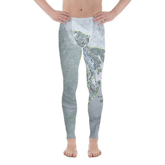 Antelope Butte, Wyoming Ski Trail Map Men's Base Layer Bottom - Powderaddicts