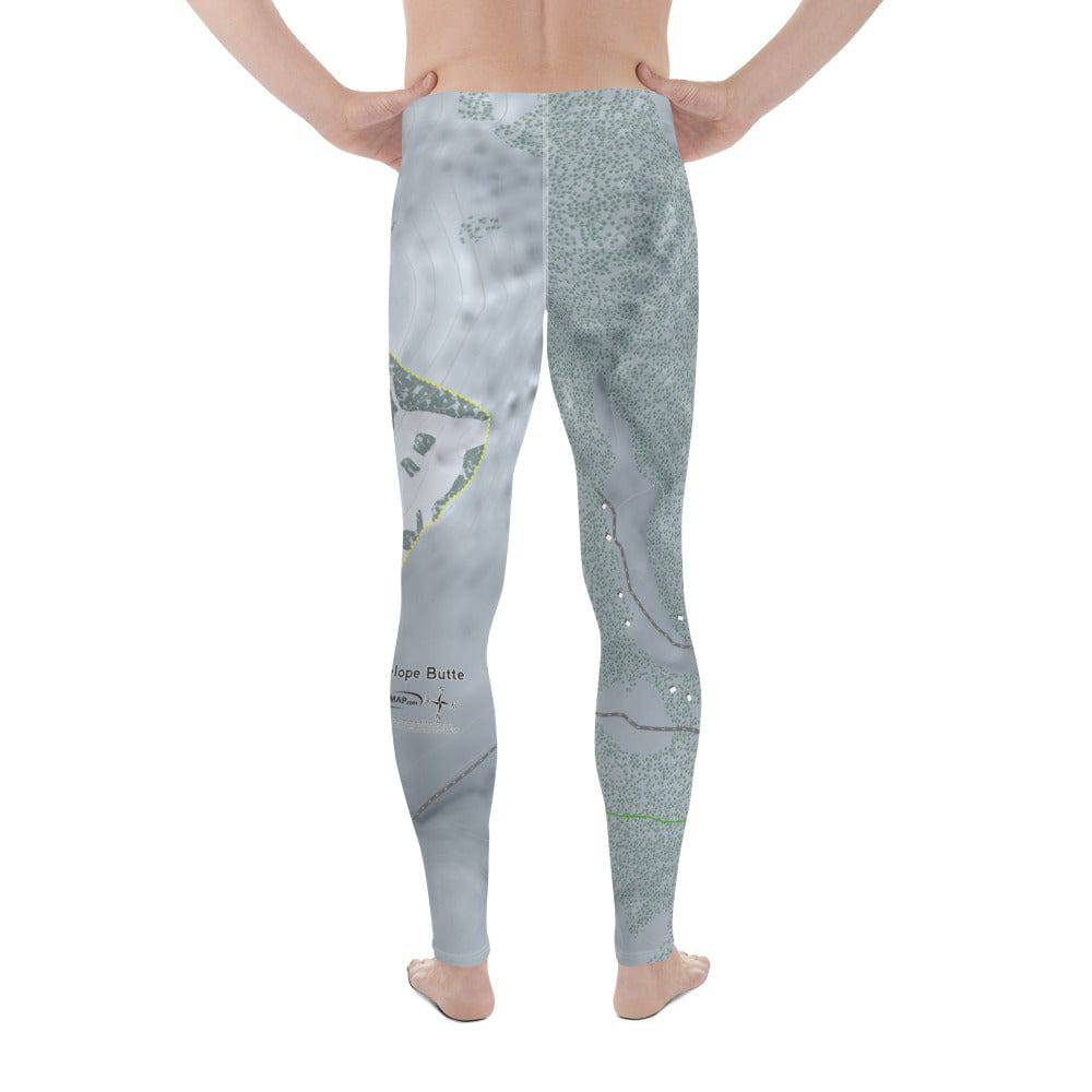 Antelope Butte, Wyoming Ski Trail Map Men's Base Layer Bottom - Powderaddicts