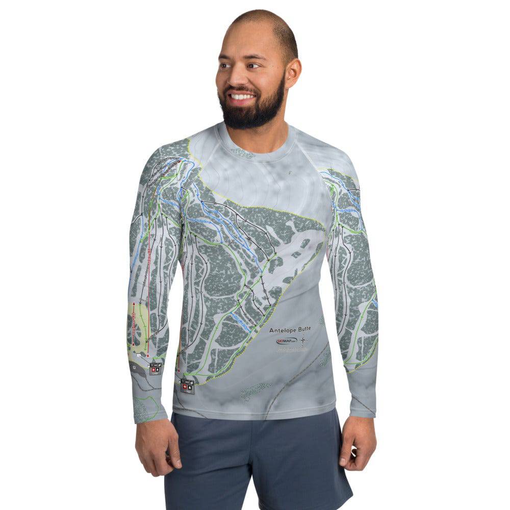 Antelope Butte, Wyoming Ski Trail Map Men's Base Layers
