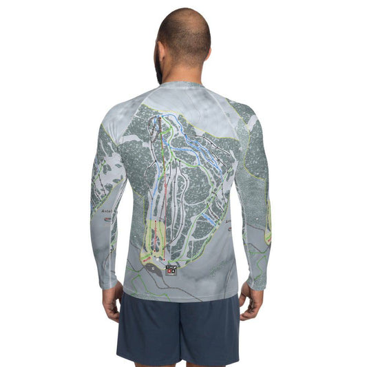 Antelope Butte, Wyoming Ski Trail Map Men's Base Layer Top - Powderaddicts