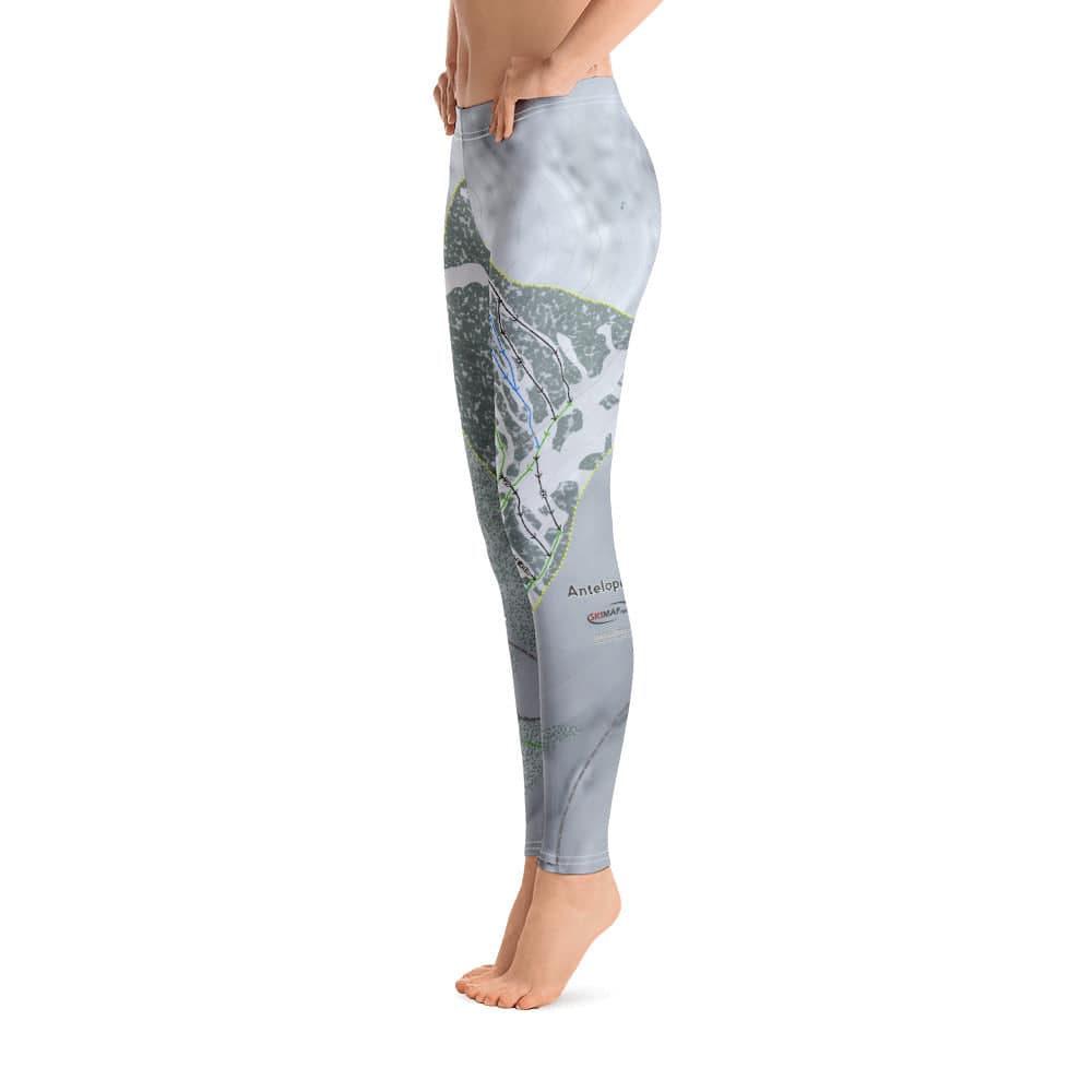 Antelope Butte, Wyoming Ski Trail Map Women's Base Layer Bottom - Powderaddicts