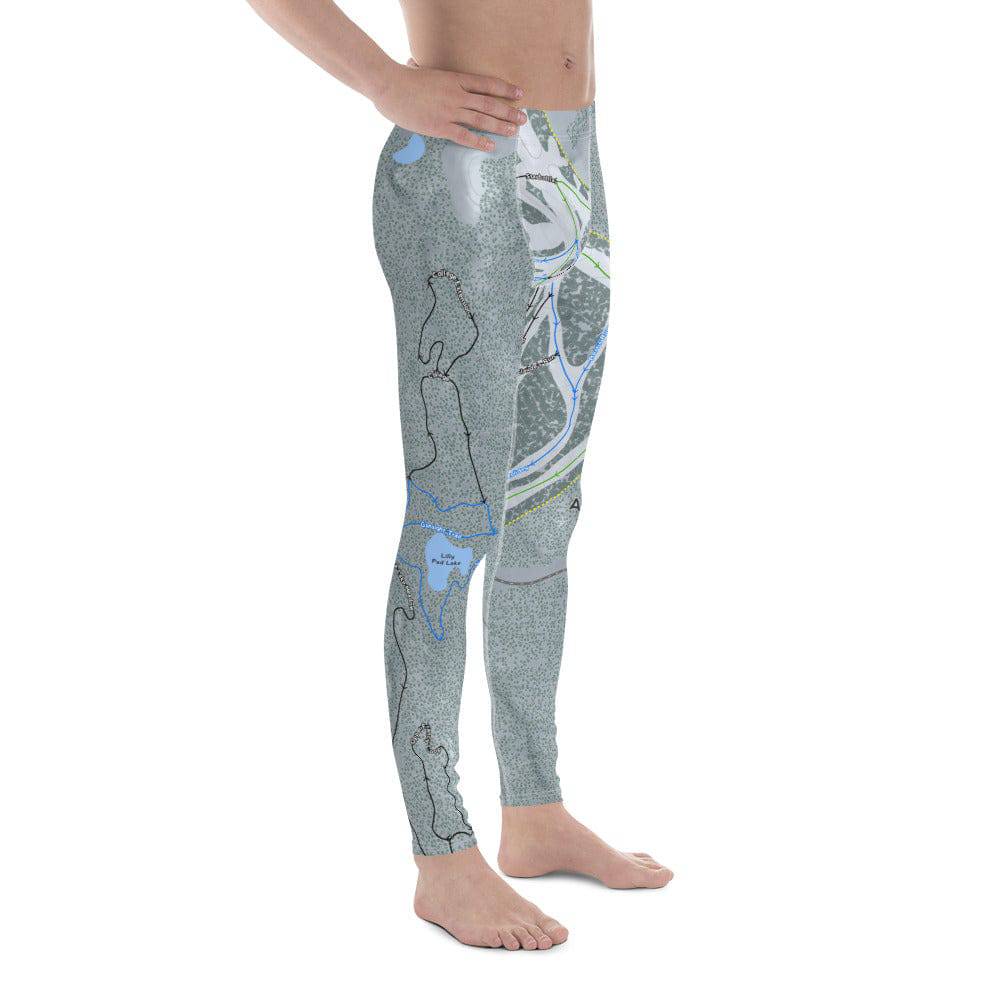 Anthony Lakes, Oregon Ski Trail Map Men's Base Layer Bottom - Powderaddicts