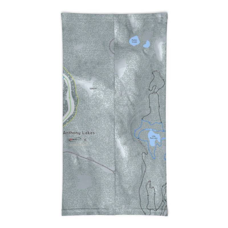 Anthony Lakes, Oregon Ski Trail Map Printed Neck Gaiter - Powderaddicts
