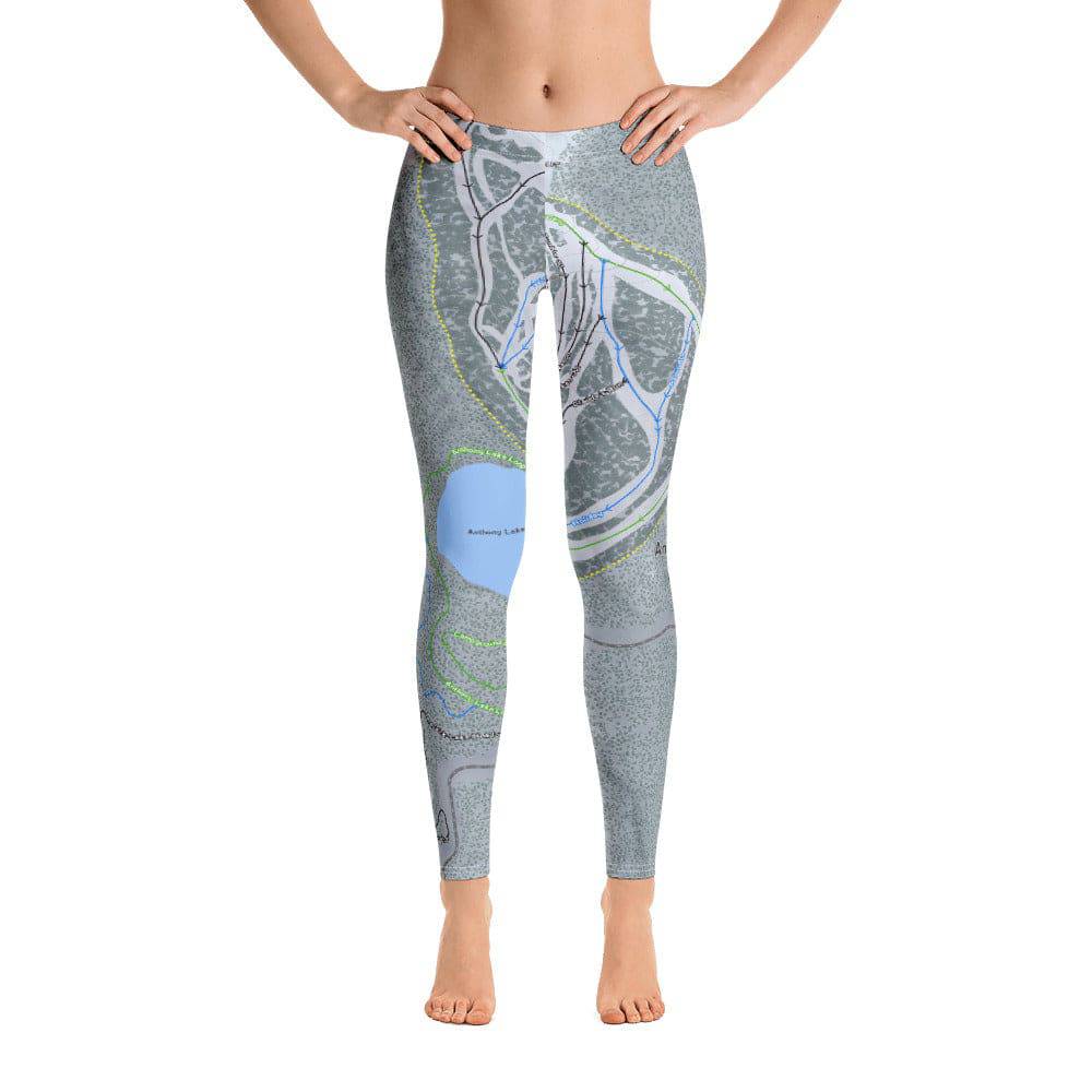 Anthony Lakes, Oregon Ski Trail Map Women's Base Layer Bottom - Powderaddicts