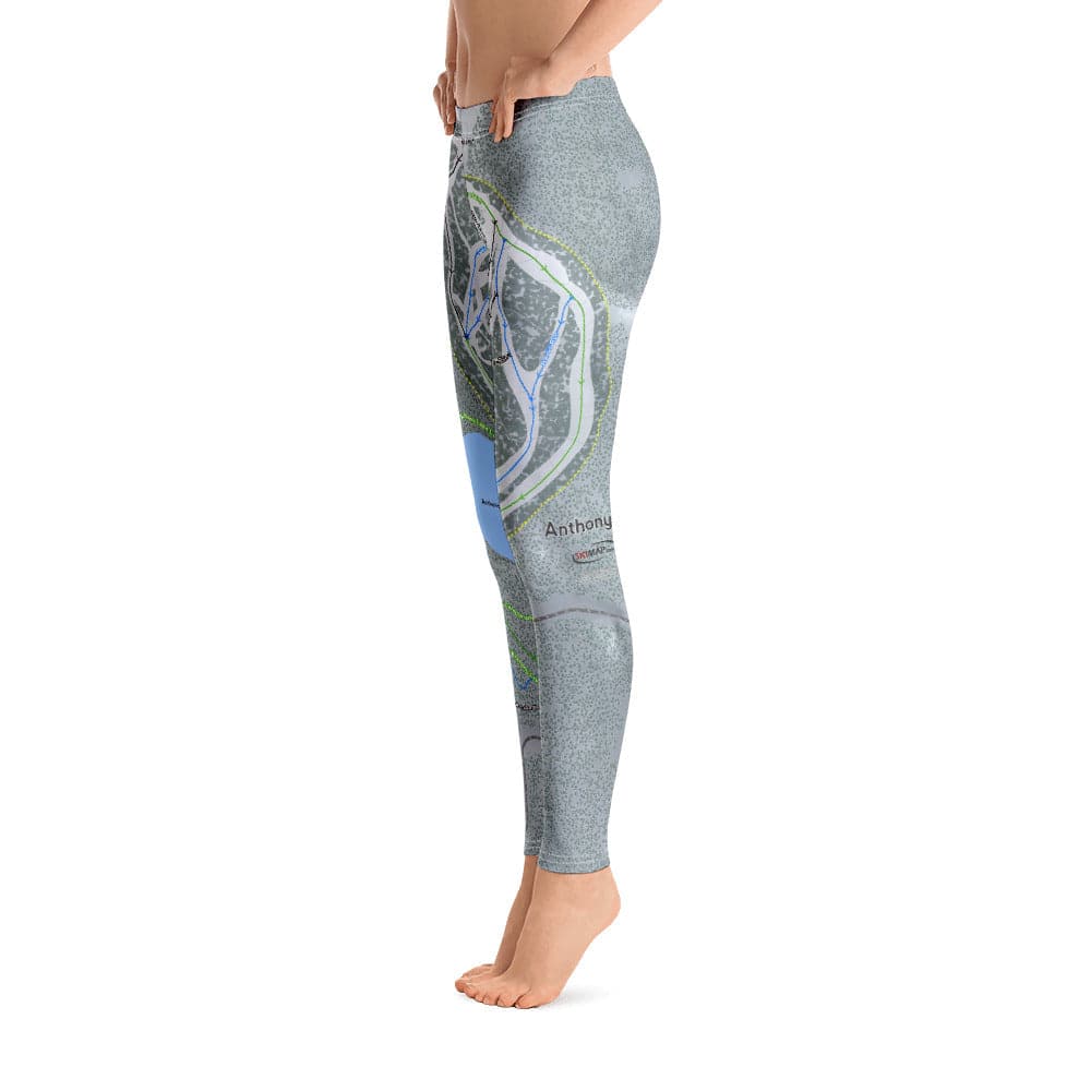 Anthony Lakes, Oregon Ski Trail Map Women's Base Layer Bottom - Powderaddicts