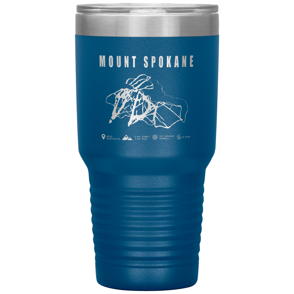 Stevens Pass, Washington Ski Trail Map 30oz Tumbler - Powderaddicts