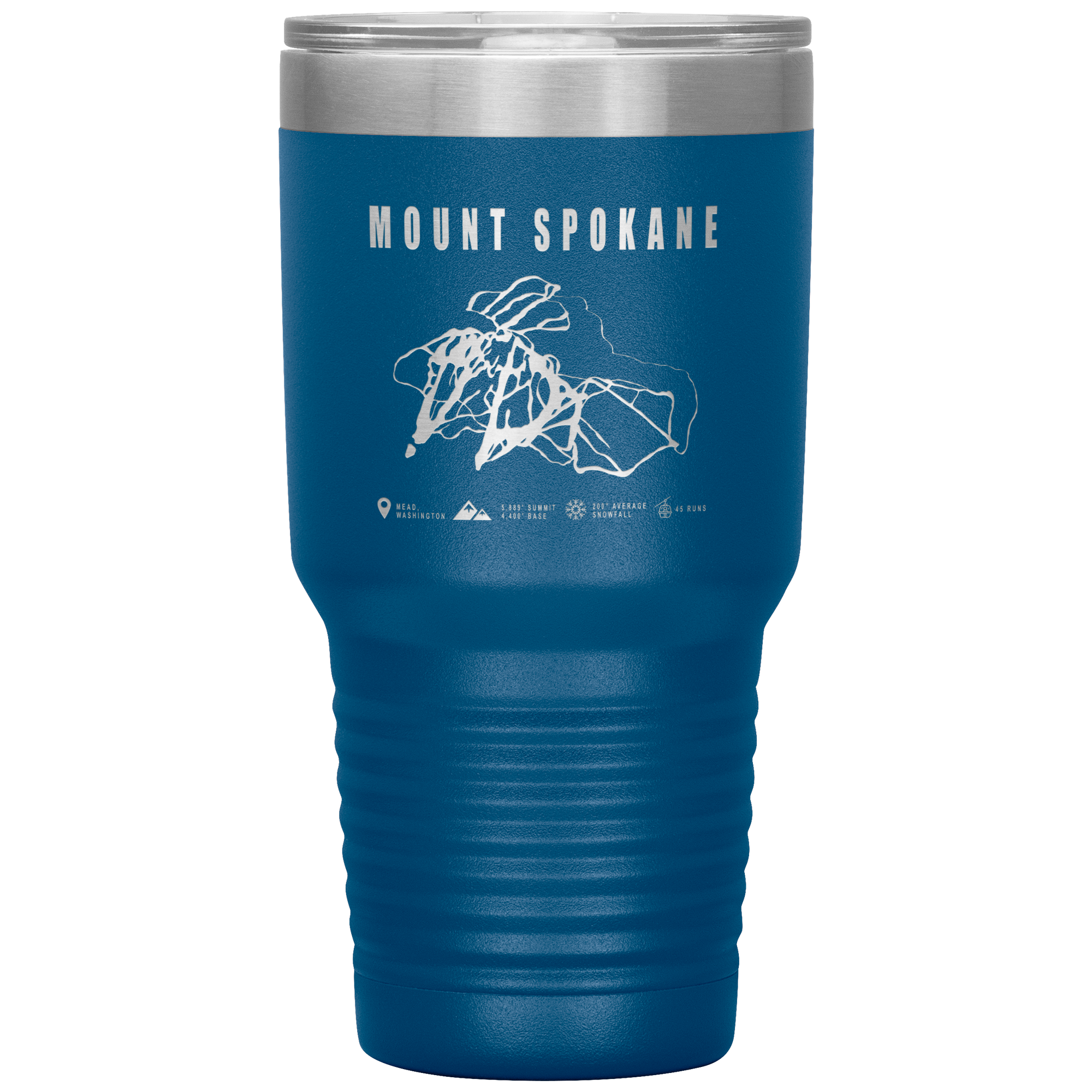 Stevens Pass, Washington Ski Trail Map 30oz Tumbler - Powderaddicts