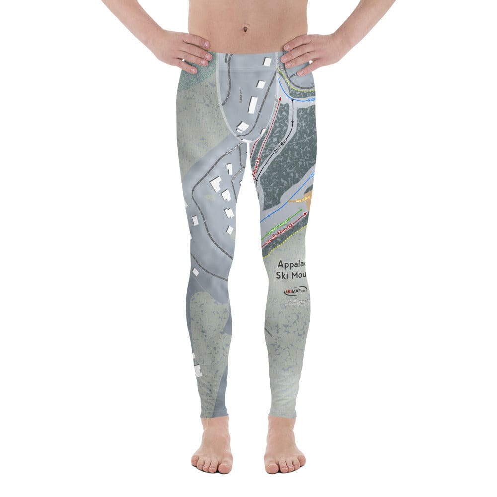 Appalachian Ski Mountain, North Carolina Ski Trail Map Men's Base Layer Bottom