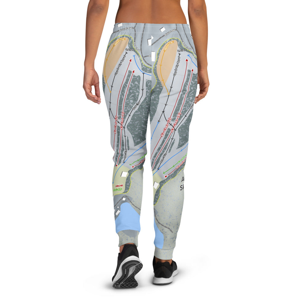 Appalachian Ski Mountain, North Carolina Ski Trail Map Women's Mid-Layer - Powderaddicts