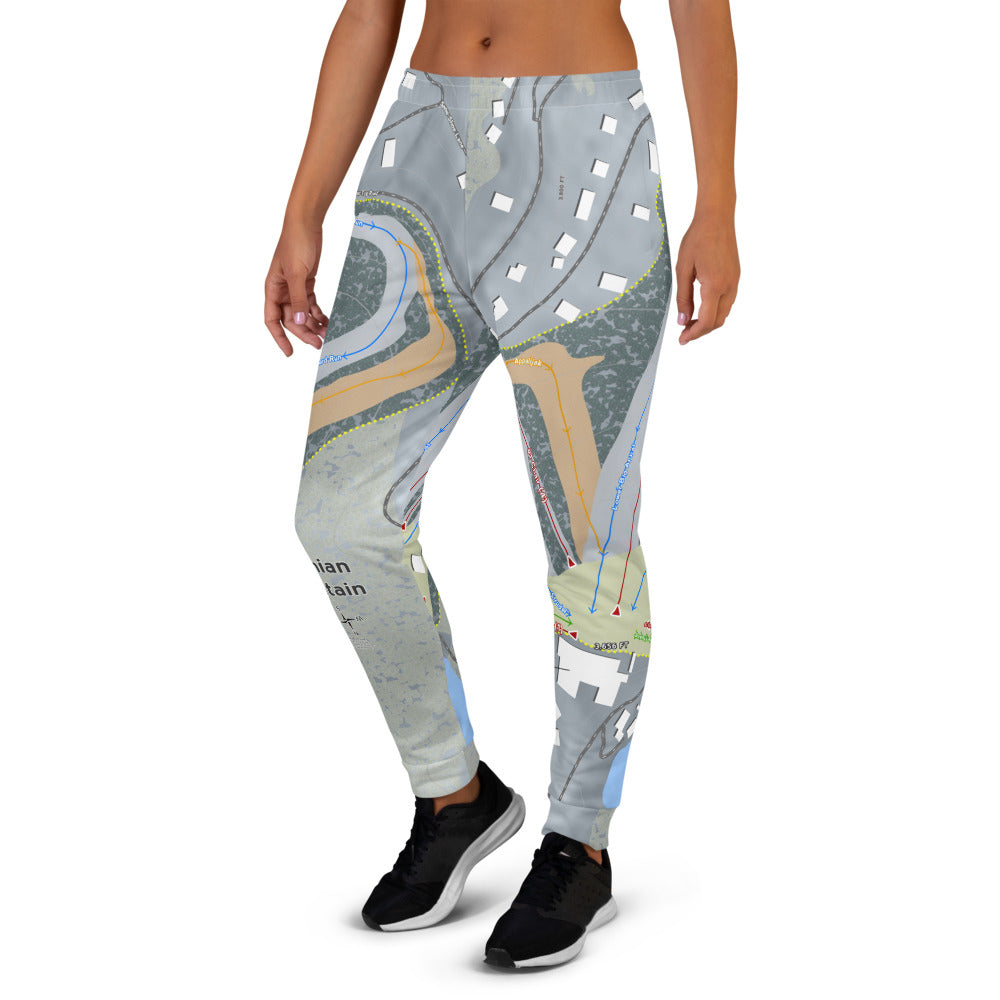 Appalachian Ski Mountain, North Carolina Ski Trail Map Women's Mid-Layer - Powderaddicts