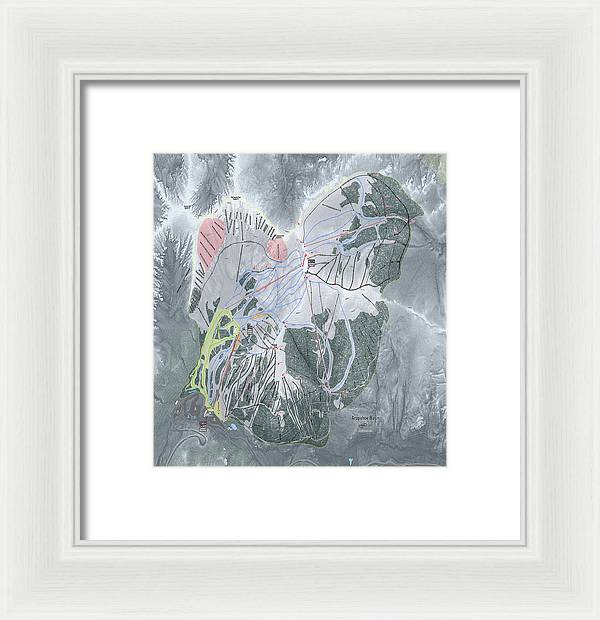 Arapahoe Basin Ski Trail Map  - Framed Print - Powderaddicts