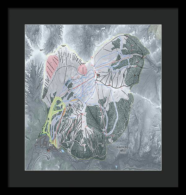 Arapahoe Basin Ski Trail Map  - Framed Print - Powderaddicts