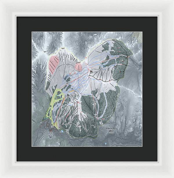 Arapahoe Basin Ski Trail Map  - Framed Print - Powderaddicts