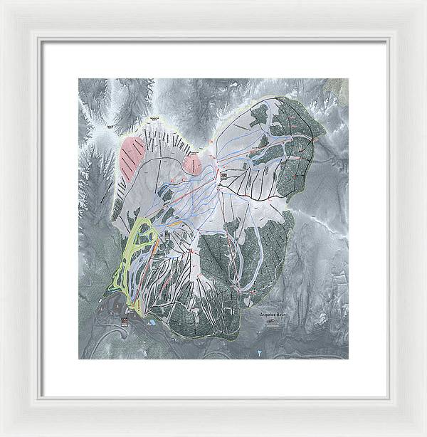 Arapahoe Basin Ski Trail Map  - Framed Print - Powderaddicts