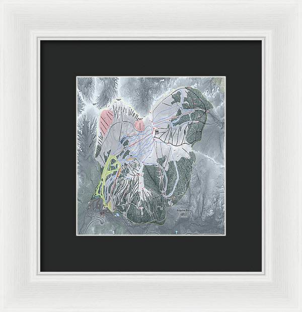 Arapahoe Basin Ski Trail Map  - Framed Print - Powderaddicts
