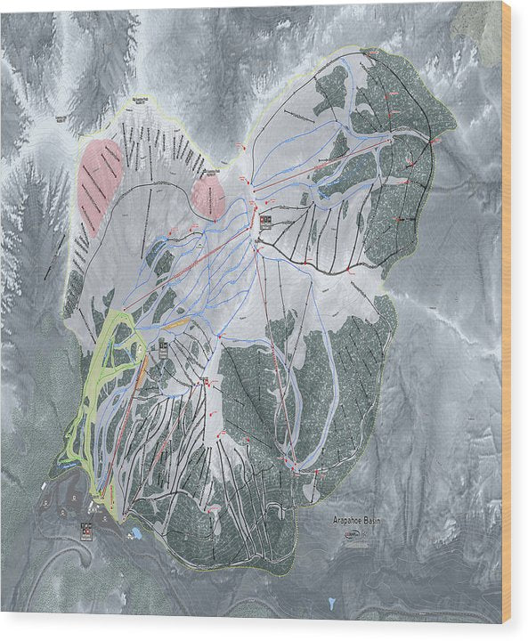 Arapahoe Basin Ski Trail Map  - Wood Print - Powderaddicts