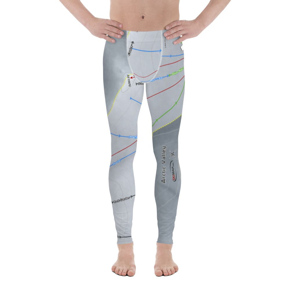 Arctic Valley, Alaska Ski Trail Map Men's Base Layer Bottom