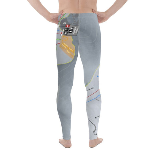 Arctic Valley, Alaska Ski Trail Map Men's Base Layer Bottom - Powderaddicts