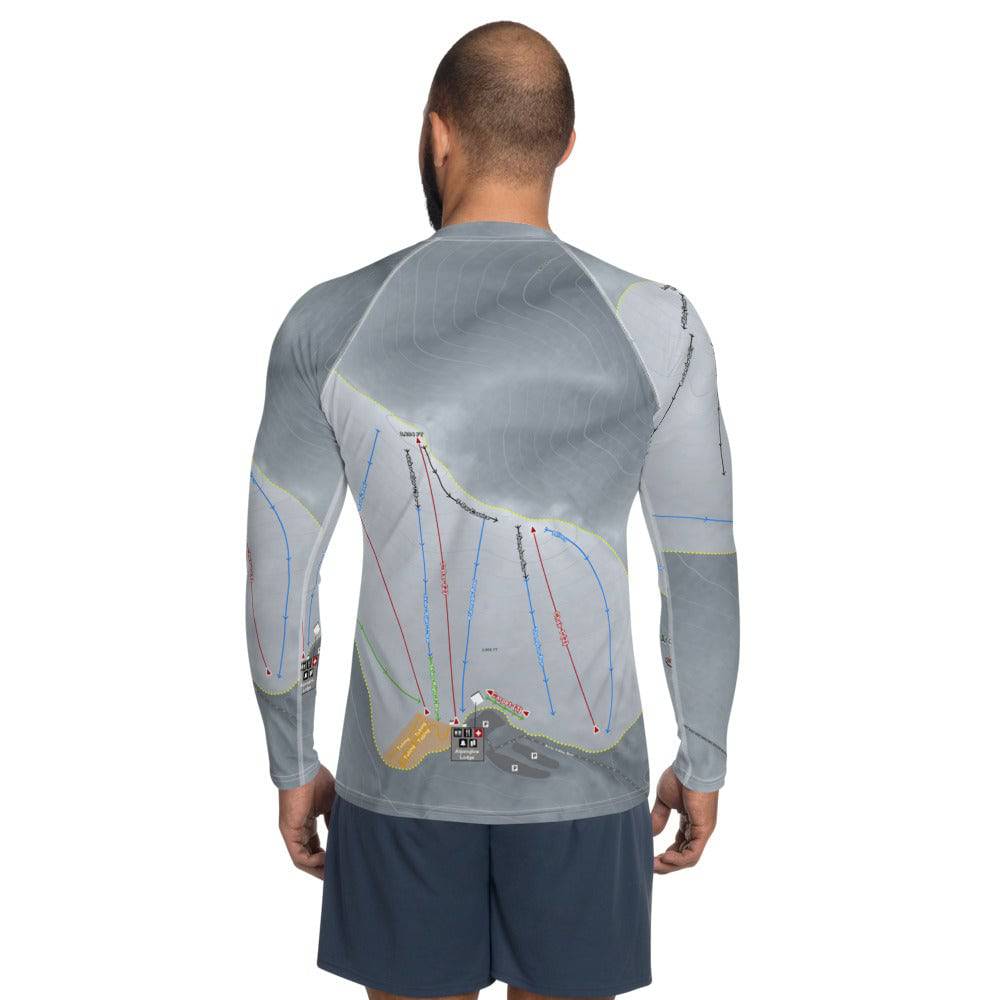 Arctic Valley, Alaska Ski Trail Map Men's Base Layer Top - Powderaddicts
