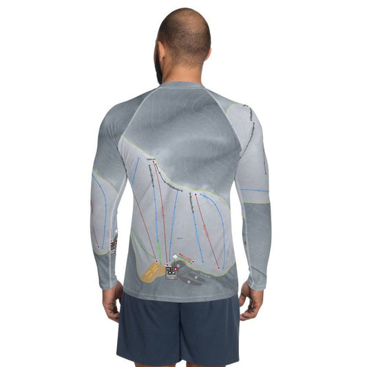 Arctic Valley, Alaska Ski Trail Map Men's Base Layer Top - Powderaddicts