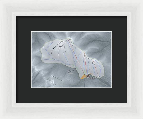 Arctic Valley Ski Trail Map - Framed Print - Powderaddicts