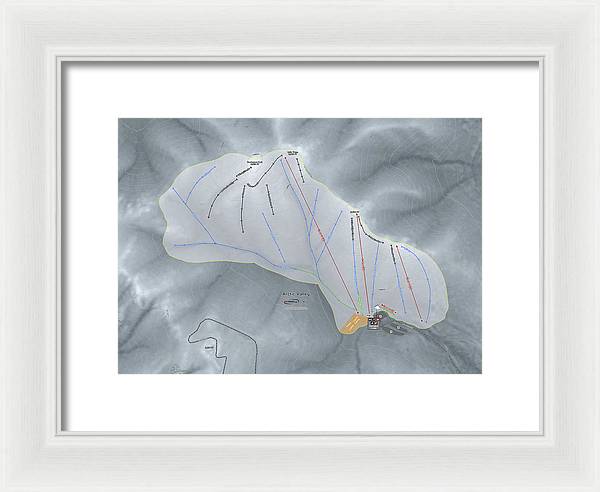 Arctic Valley Ski Trail Map - Framed Print - Powderaddicts