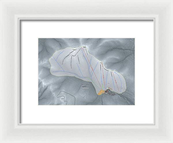 Arctic Valley Ski Trail Map - Framed Print - Powderaddicts