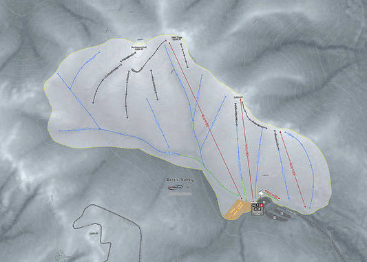 Arctic Valley Ski Trail Map - Art Print - Powderaddicts