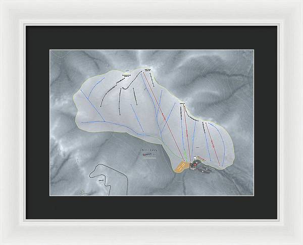 Arctic Valley Ski Trail Map - Framed Print - Powderaddicts