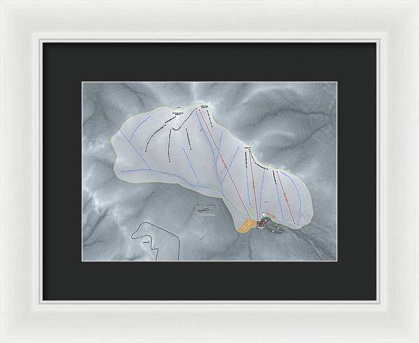 Arctic Valley Ski Trail Map - Framed Print - Powderaddicts