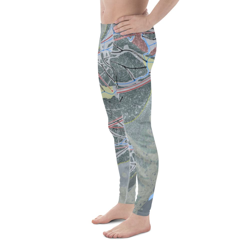 Aspen Mountain, Colorado Ski Trail Map Men's Base Layer Bottom - Powderaddicts