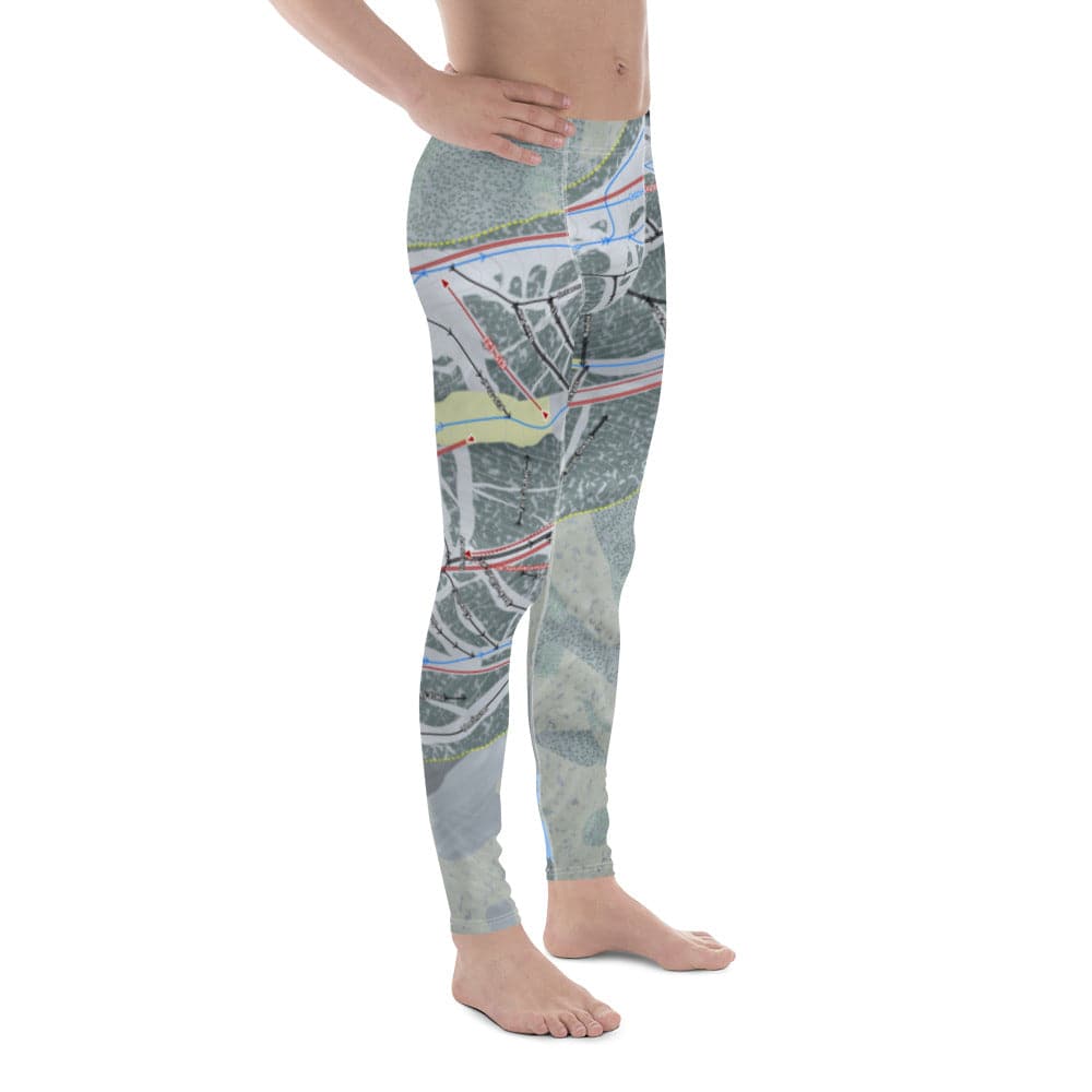 Aspen Mountain, Colorado Ski Trail Map Men's Base Layer Bottom - Powderaddicts