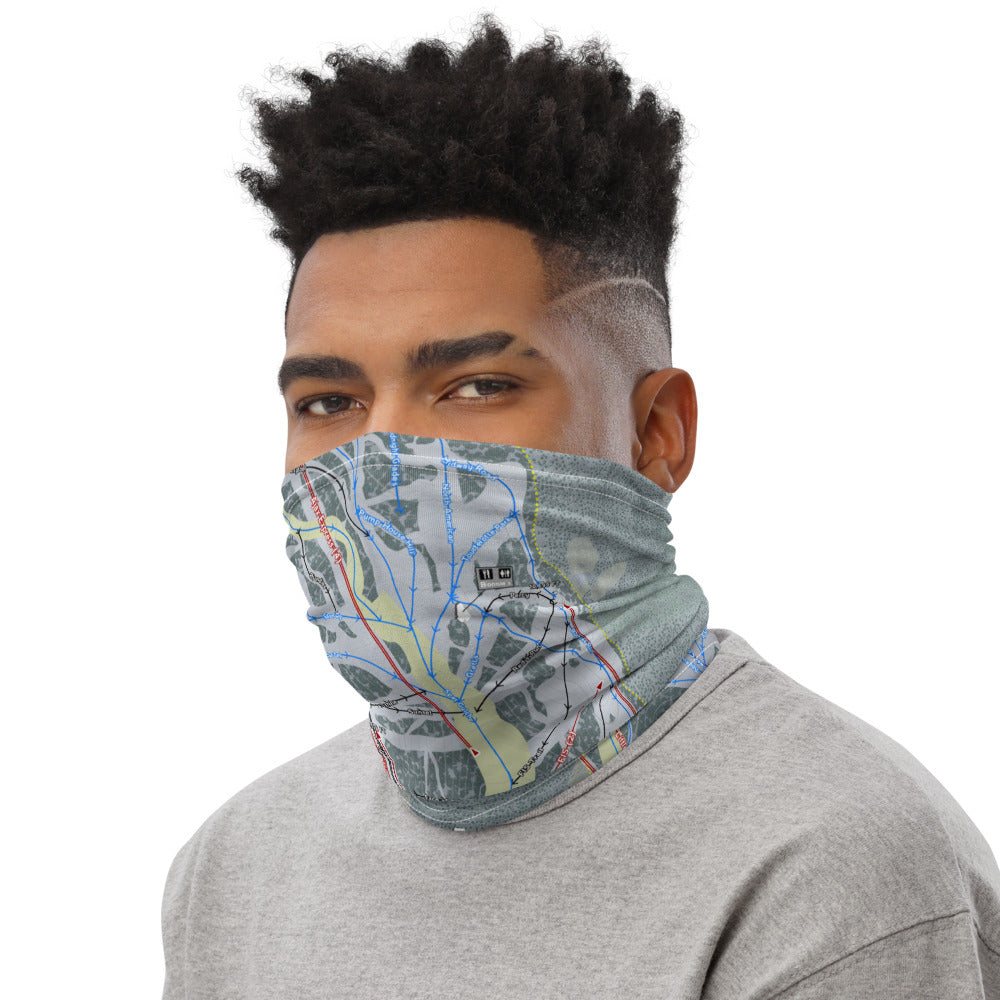 Aspen Mountain, Colorado Ski Trail Map Printed Neck Gaiter - Powderaddicts