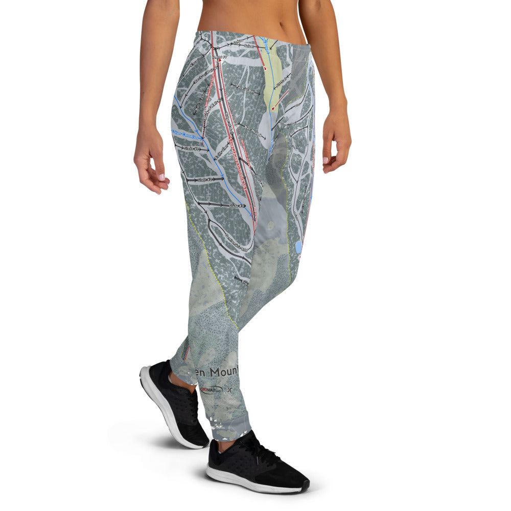 Aspen Mountain, Colorado Ski Trail Map Women's Mid-Layer - Powderaddicts