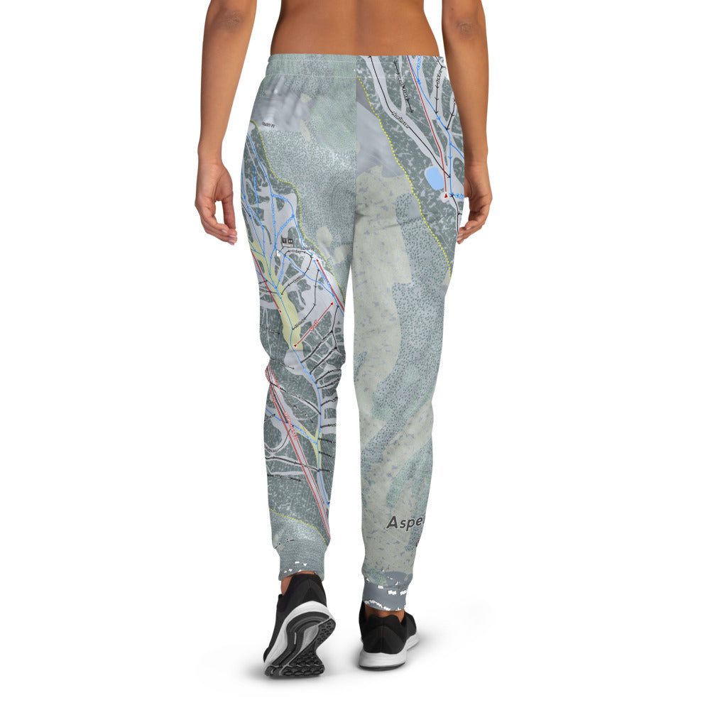 Aspen Mountain, Colorado Ski Trail Map Women's Mid-Layer - Powderaddicts