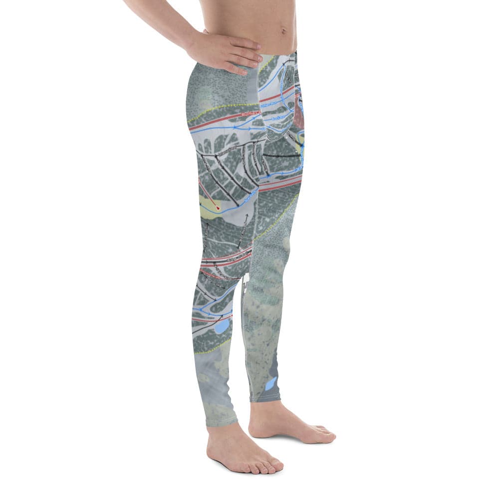 Aspen Mtn, Colorado Ski Trail Map Men's Base Layer Bottom - Powderaddicts